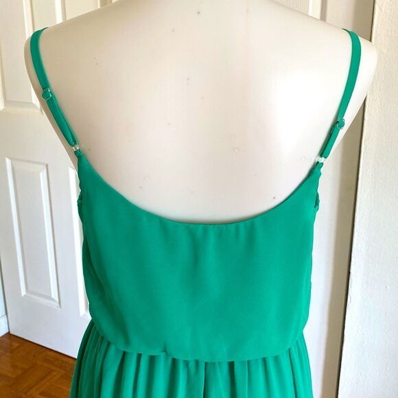 Like New BCX Elastic Waist Spaghetti Asymmetrical Summer Midi Casual Dress - Picture 3 of 6